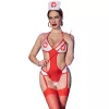 CHILIROSE - vörös, érzéki nővér bodysuit L/XL méretben