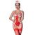 CHILIROSE - vörös, érzéki nővér bodysuit L/XL méretben