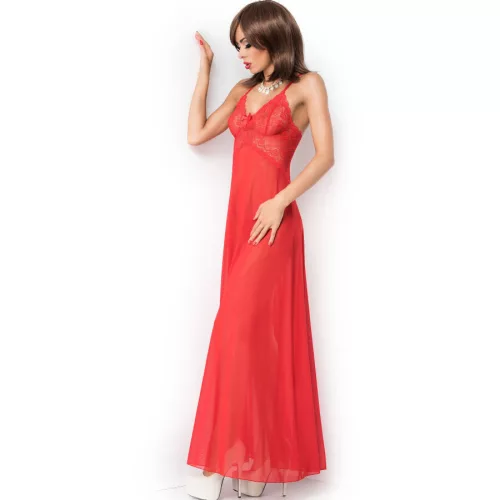 CHILIROSE – érzéki hosszú piros babydoll S/M