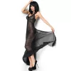 CHILIROSE - érzéki hosszú babydoll fekete L/XL