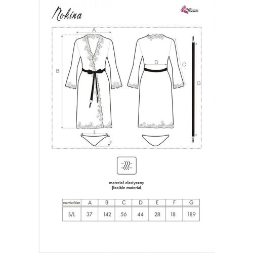 LIVCO CORSETTI FASHION – elegáns fekete köntös és tanga