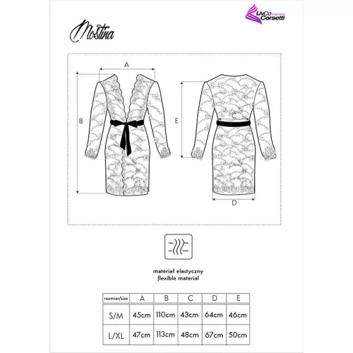 LIVCO CORSETTI FASHION – érzéki fekete hálóing L/XL
