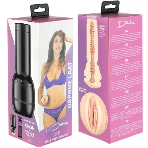 KIIROO Feel Daphne LaaT Stars Collection Maszturbátor Selymes TPE Hüvelynyílás 22 cm fekete