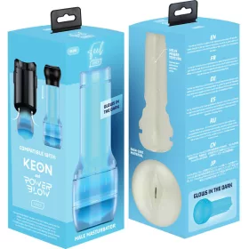   Kiiroo Maszturbátor Sötétben világító, stimuláló 22 cm áttetsző