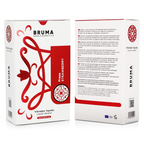 BRUMA – prémium folyékony vibrátor, ultra csúszós eper 15 ml