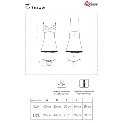 LIVCO CORSETTI FASHION – szexi babydoll és fekete tangával