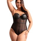 SUBBLIME - Fekete láncos felfüggesztős bodysuit L/XL