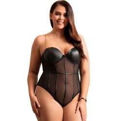 SUBBLIME - Fekete láncos felfüggesztős bodysuit L/XL