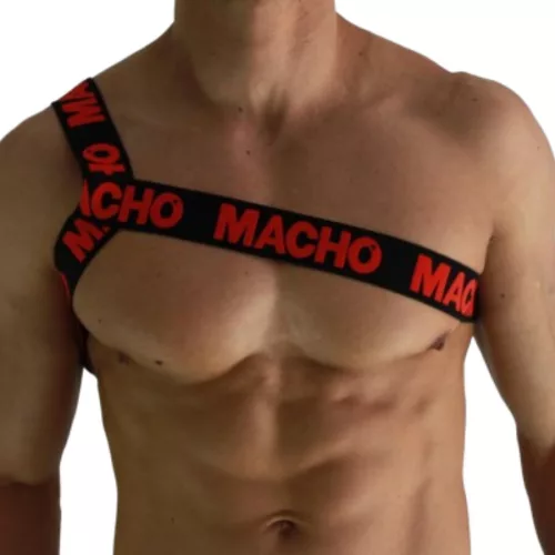 MACHO - érzéki piros román hám L/XL méretben