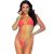 LEG AVENUE - színes hosszú ujjú hálós bodysuit