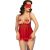 CHILIROSE - Red XL babydoll szett négy részes kivitelben