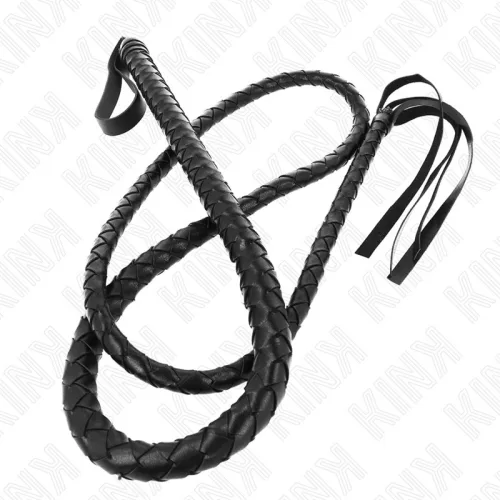 KINK – hosszú fekete kígyóbőr ostor 210 cm