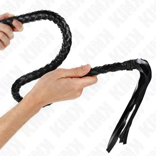 KINK - fekete markolatú kígyó ostor 65 cm