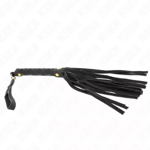 KINK – fekete bársony mini ostor, 30 cm