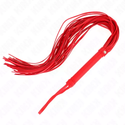 KINK – piros puha PVC korbács, 70 cm
