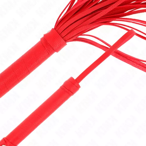 KINK – piros puha PVC korbács, 70 cm