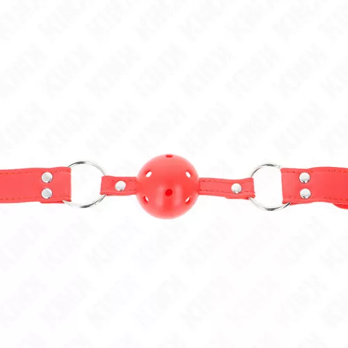 KINK - prémium piros üreges gumigolyó bekötő 62 x 2 cm