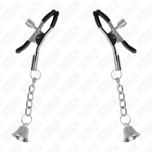 KINK - ezüst harang fülcsipesz (6 cm) - prémium érzéki kiegészítő