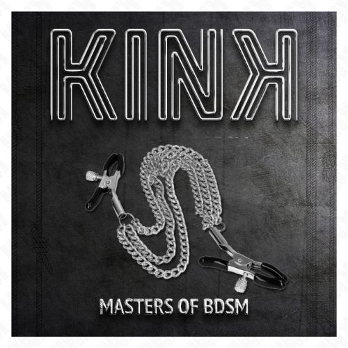 KINK – ezüst mellbimbó csipeszek 3 lánccal