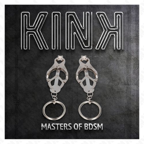 KINK - ezüst japán lóhere mellbimbó csipeszek