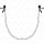 KINK – ezüst lapos láncos mellbimbócsipesz 34 cm