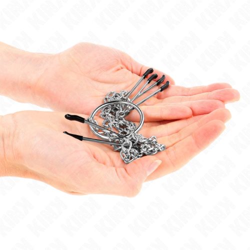 KINK Triple – hármas csikló- és mellbimbó csipesz lánccal