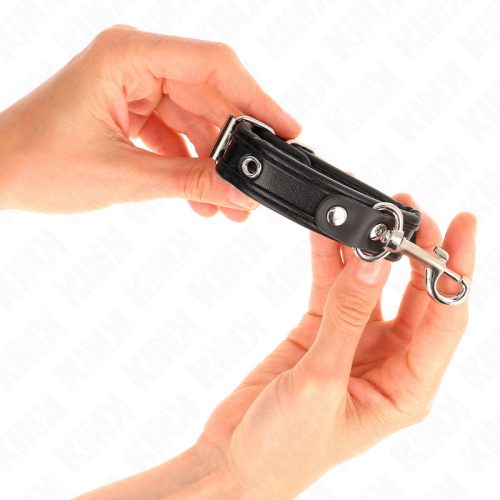 KINK - állítható mini fekete csuklópántok tüskékkel