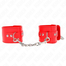 KINK – állítható piros csuklóbilincs lakattal