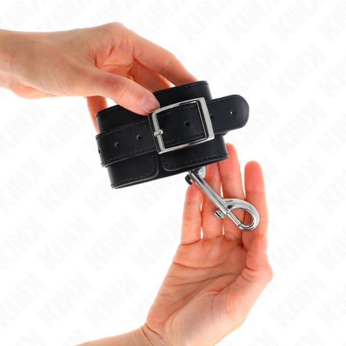 KINK – állítható csuklóbilincs, fekete, 17-28 cm