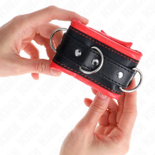 KINK - állítható csuklókötöző piros szőrrel