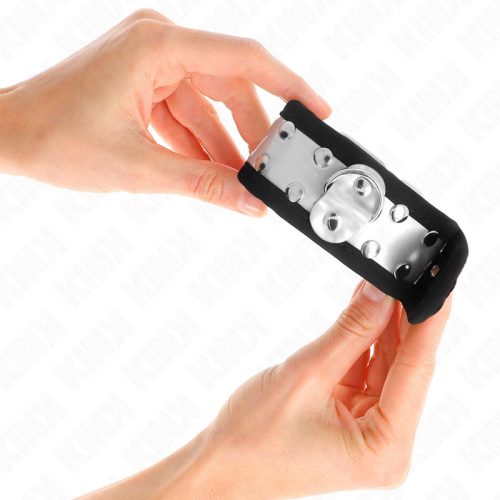 KINK – vékony csuklópántok fekete/ezüst színben