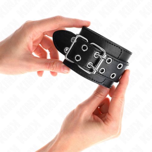 KINK – állítható csuklókötöző fekete 19-26 cm