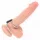 KINK - dupla fém péniszgyűrű bőr pánttal 3,7-5 cm között