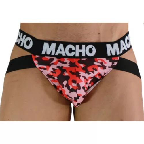 MACHO MX28MR – stílusos militáris piros jockstrap