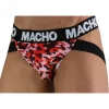 MACHO MX28MR – stílusos militáris piros jockstrap