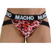 MACHO - XL katonai stílusú jock fehérnemű vörös színben