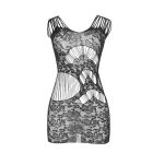 SUBBLIME – hálós hátkivágással ellátott hosszú ruha, fekete