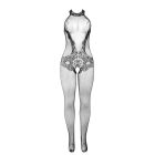 SUBBLIME - Csábító csipke-hálós testharisnya, fekete