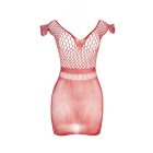 SUBBLIME – trendi piros horgolt mini ruha, egy méret