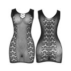 SUBBLIME - rövid elasztikus halháló ruha fekete, egy méret