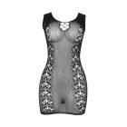 SUBBLIME - rövid elasztikus halháló ruha fekete, egy méret