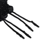 SUBBLIME - fekete halhálós bodystocking kesztyűvel és gyémántokkal