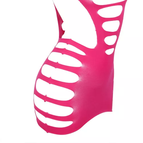 SUBBLIME - érzéki pink halszálkás ruházat, egységes méret