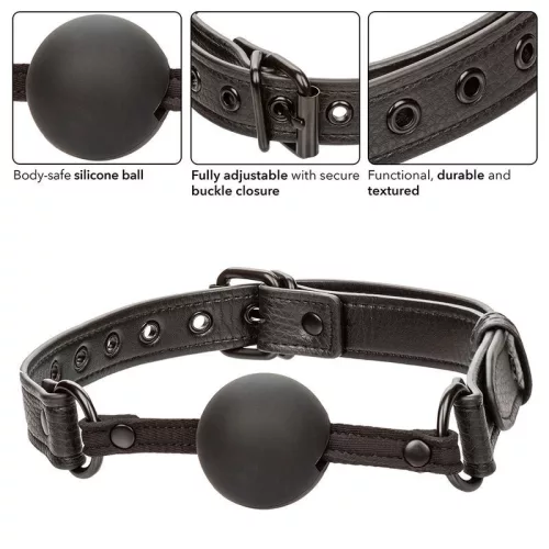 CalExotics – prémium szilikon ball gag fekete színben