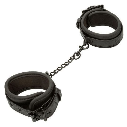 CalExotics - állítható bőr bokapántok, fekete elegancia