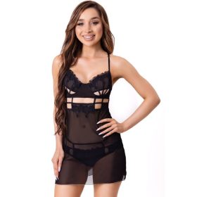   LIVCO CORSETTI FASHION - Maia 20247 – fekete babydoll és tanga S/M