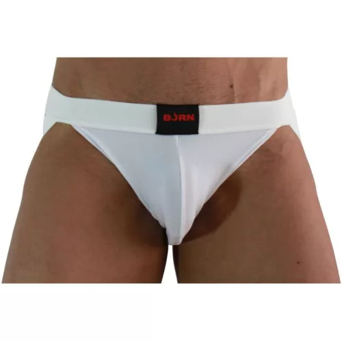 BURN - prémium fehér lycra jock, érzéki kényelemért