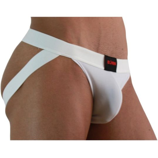 BURN - 007 Jock Lycra - stílusos fehér alsónemű XL