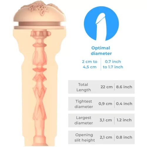 Kiiroo Maszturbátor Realisztikus, Bordázott 22 cm fekete