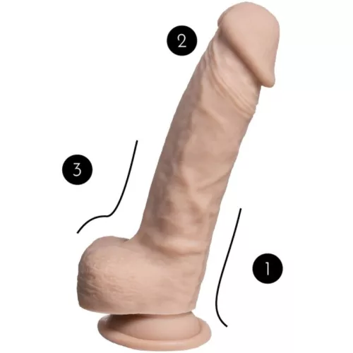 Silexd Dildó Termoreaktív, Realisztikus 17,8 cm Bőrszínű